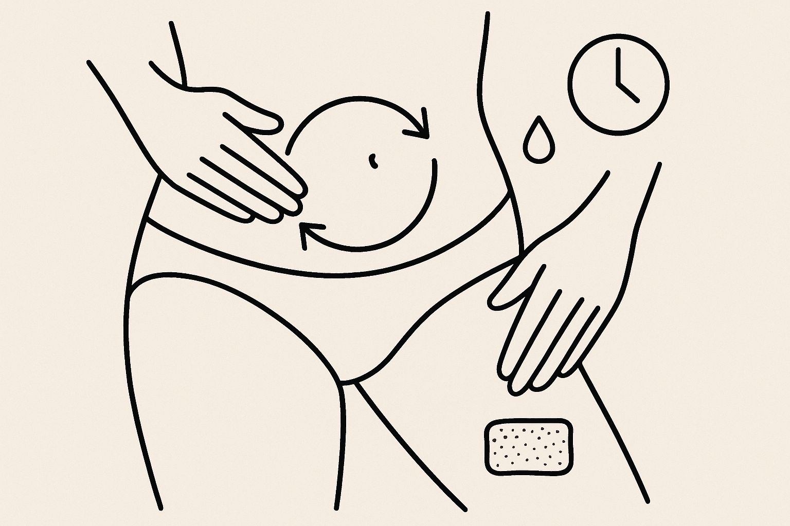 A person gently massaging tallow balm onto their skin