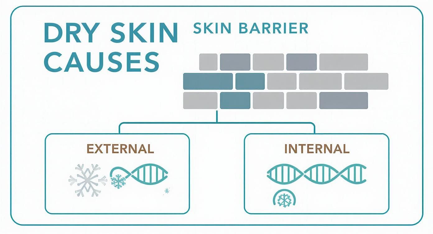 Infographic about natural remedies for very dry skin