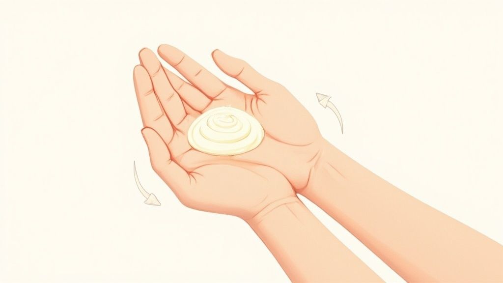 Beef Tallow Lotion in use