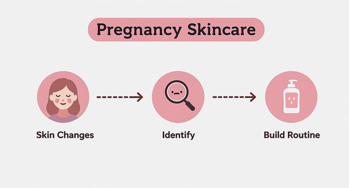 Infographic about safe skincare products for pregnancy