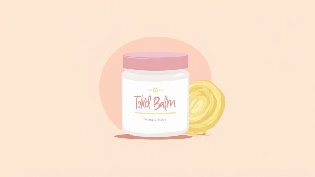 A woman with clear, glowing skin applying a natural cream to her face