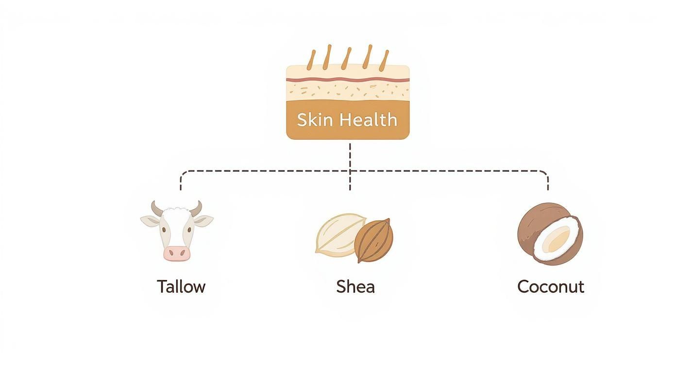 Infographic about tallow facial cream