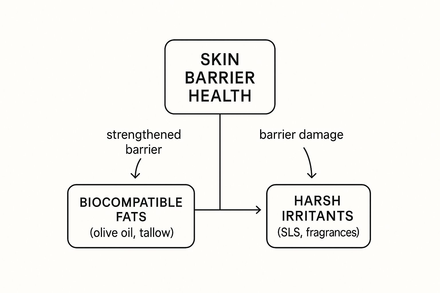 Infographic about best natural soap for sensitive skin