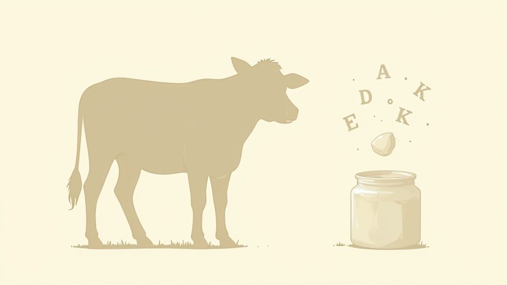 A close-up of a rich, creamy tallow balm in a jar, highlighting its natural texture.