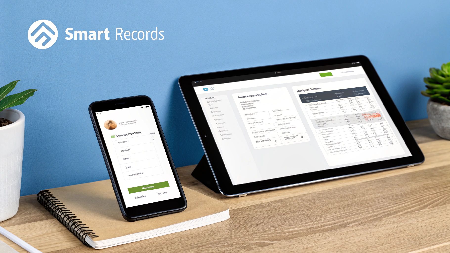 A person using their smartphone to take a photo of a receipt on a cafe table, illustrating modern record-keeping.