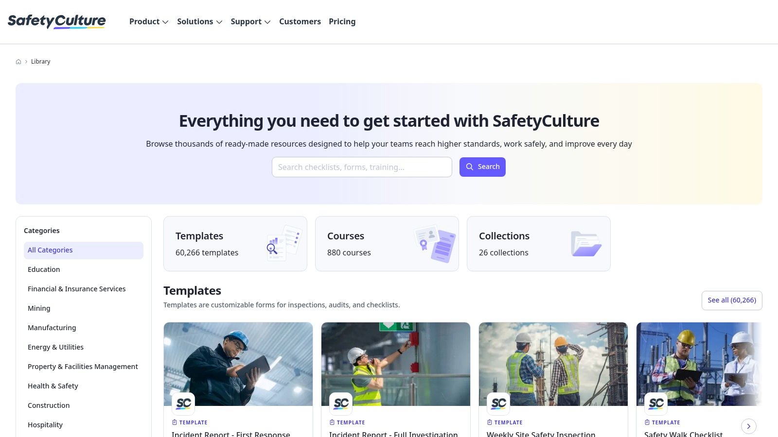 SafetyCulture (iAuditor) – Public Template Library