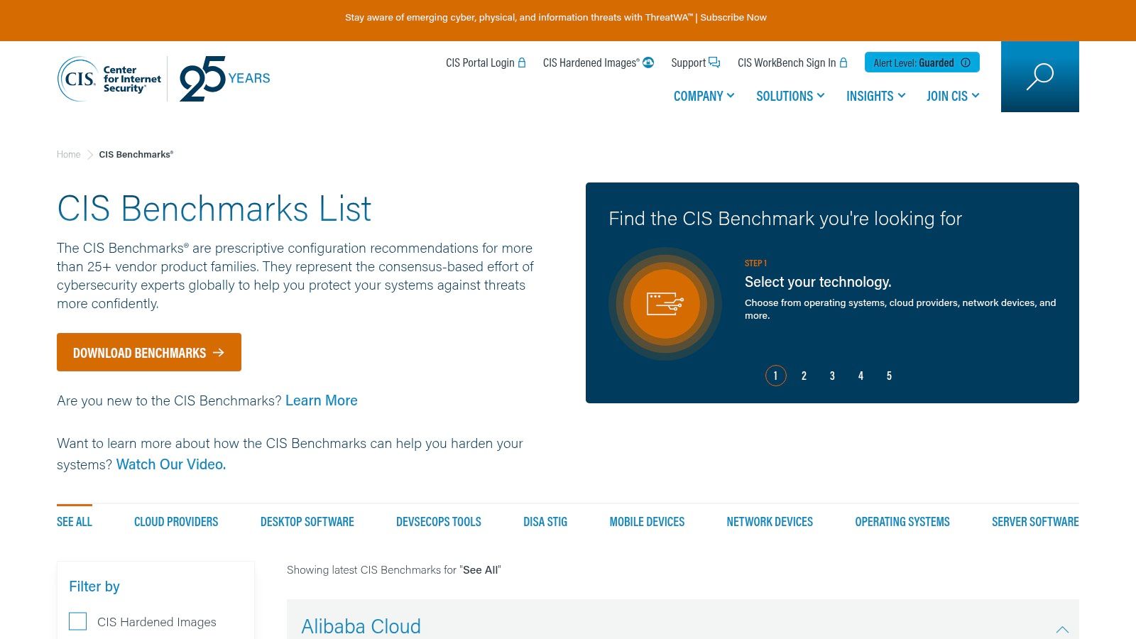 CIS (Center for Internet Security) – CIS Benchmarks