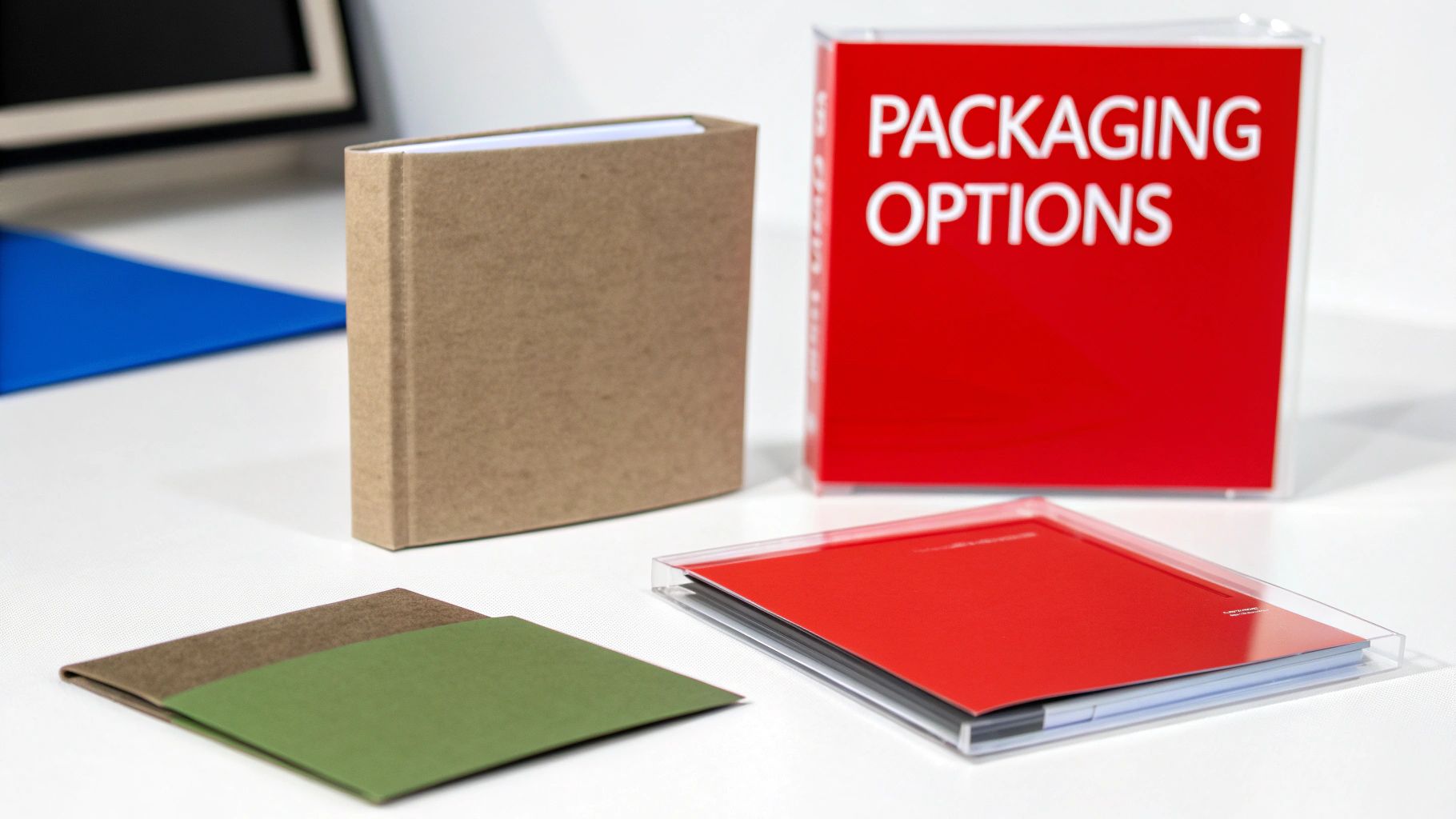 A person's hands carefully placing a newly printed CD into a jewel case on a clean, organized desk.