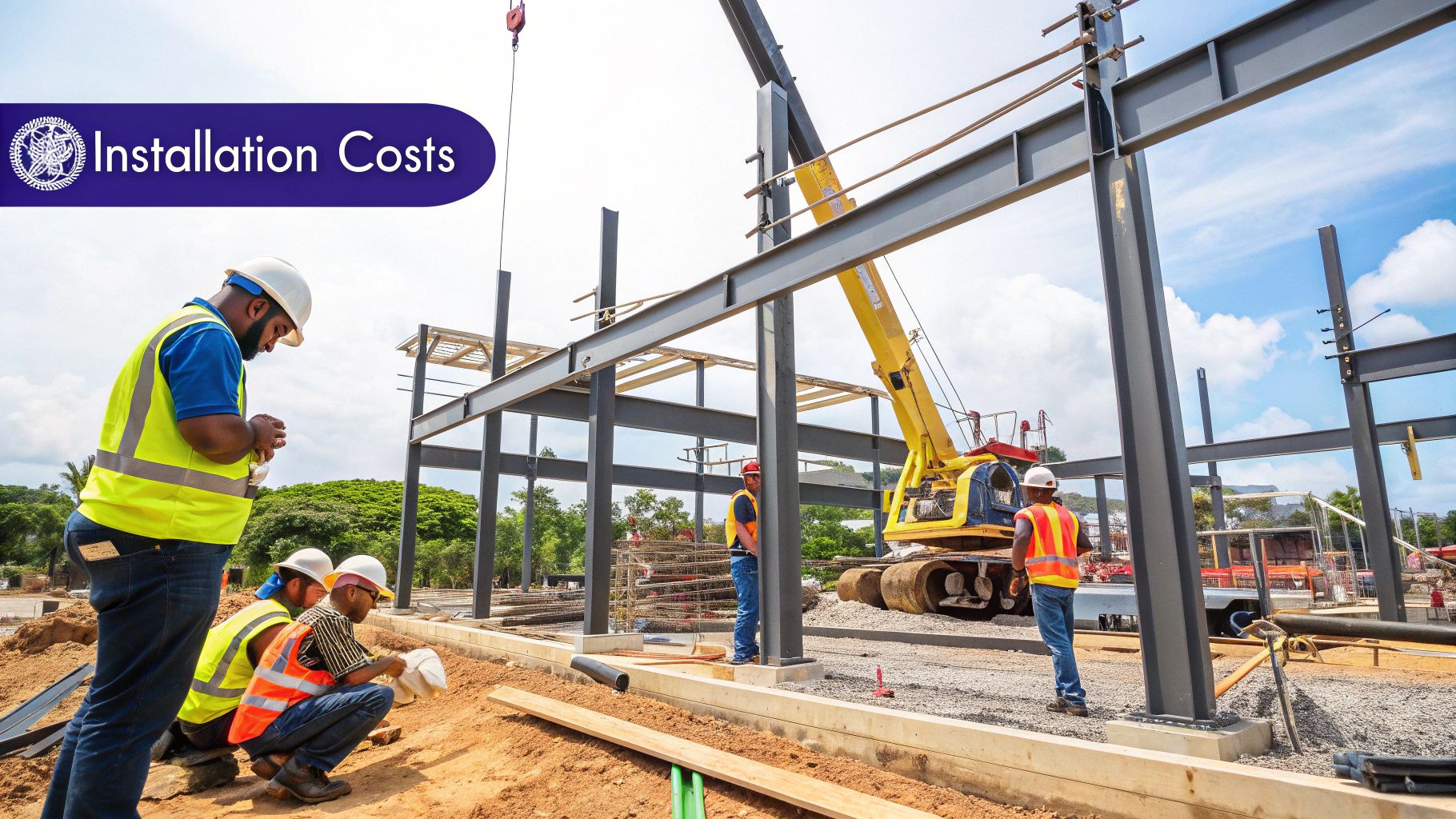 A cargo ship loaded with steel coils sailing on the ocean, representing the global steel trade.