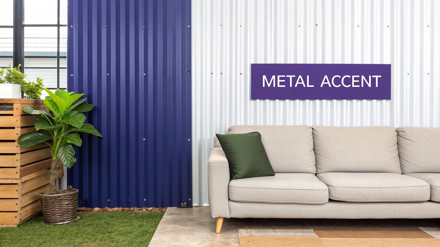 Corrugated Metal Accent Walls