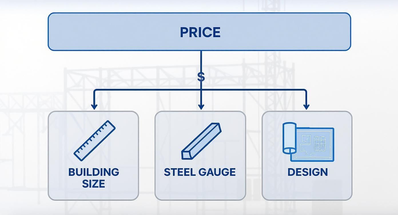 Infographic about how much do metal buildings cost