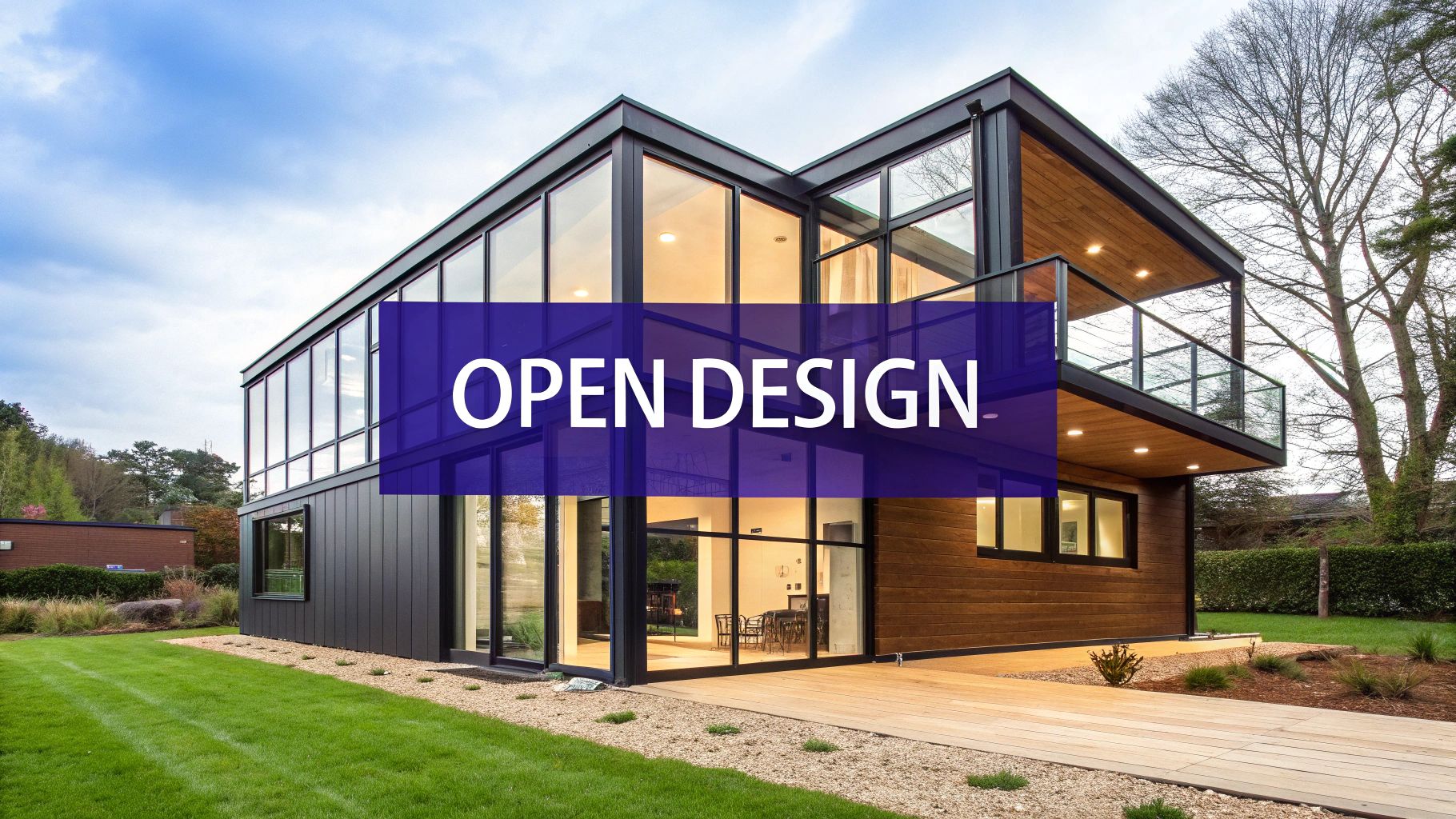 Glass and Steel Modern Box Architecture