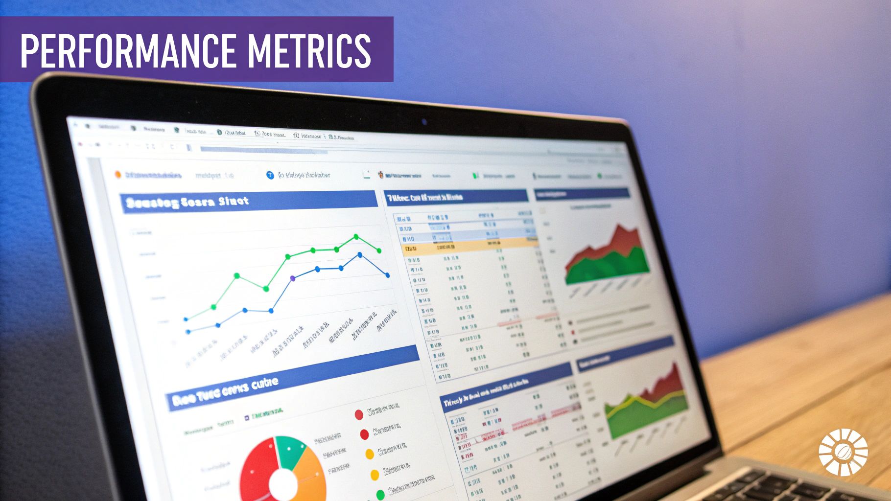 A digital dashboard showing analytics and hashtag performance metrics on a computer screen.