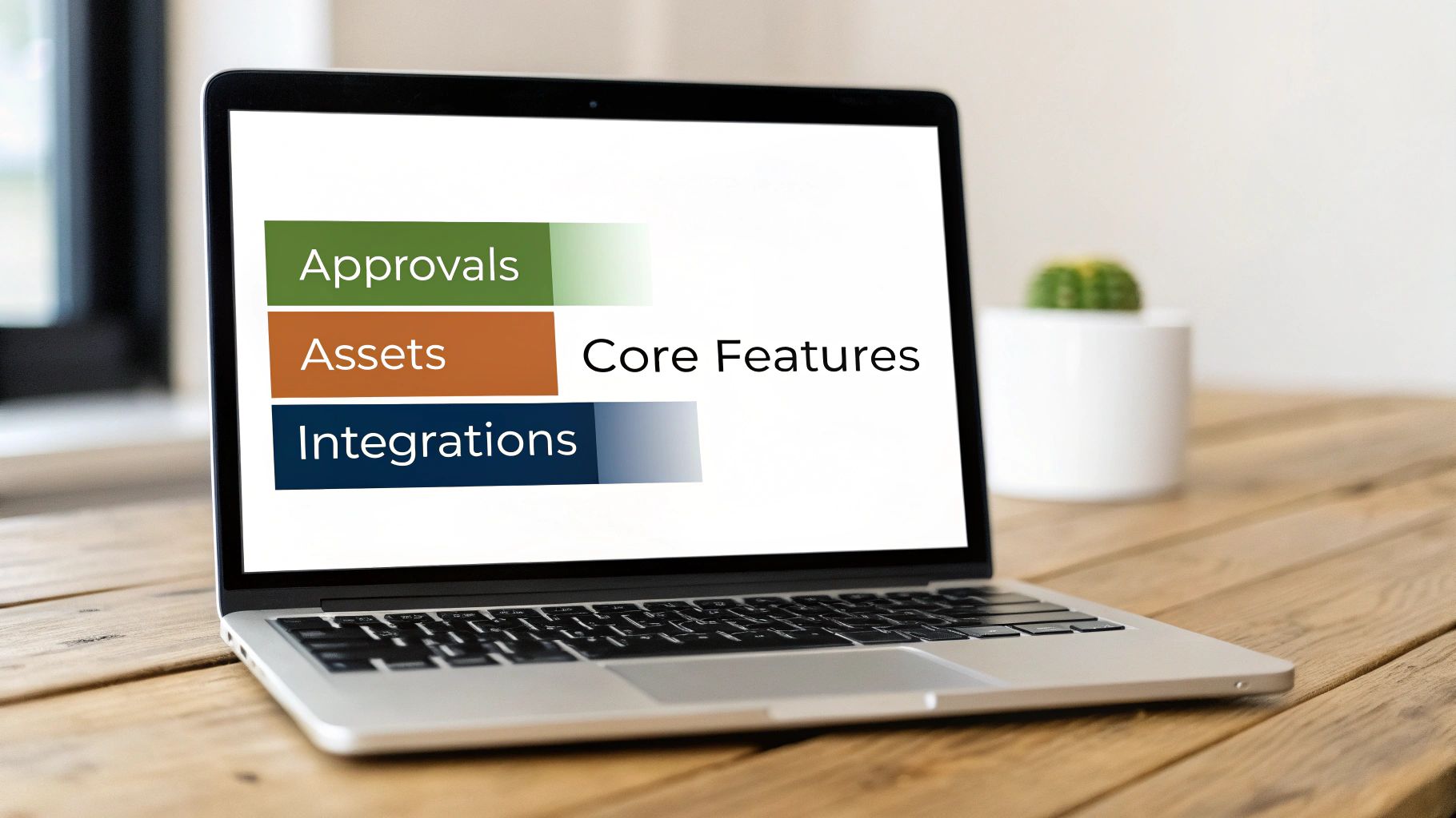 A digital dashboard showing a marketing workflow with various tasks and assignments.