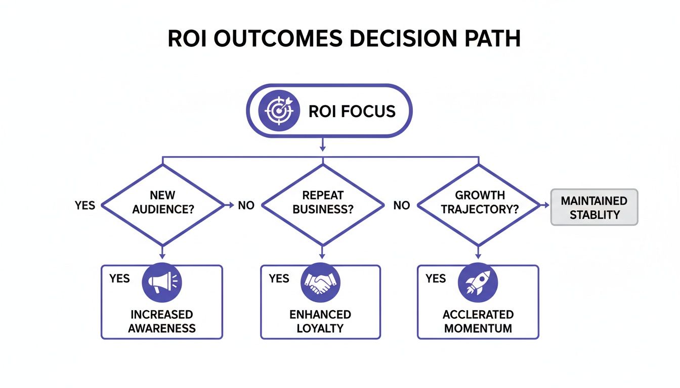 Infographic about social media return on investment