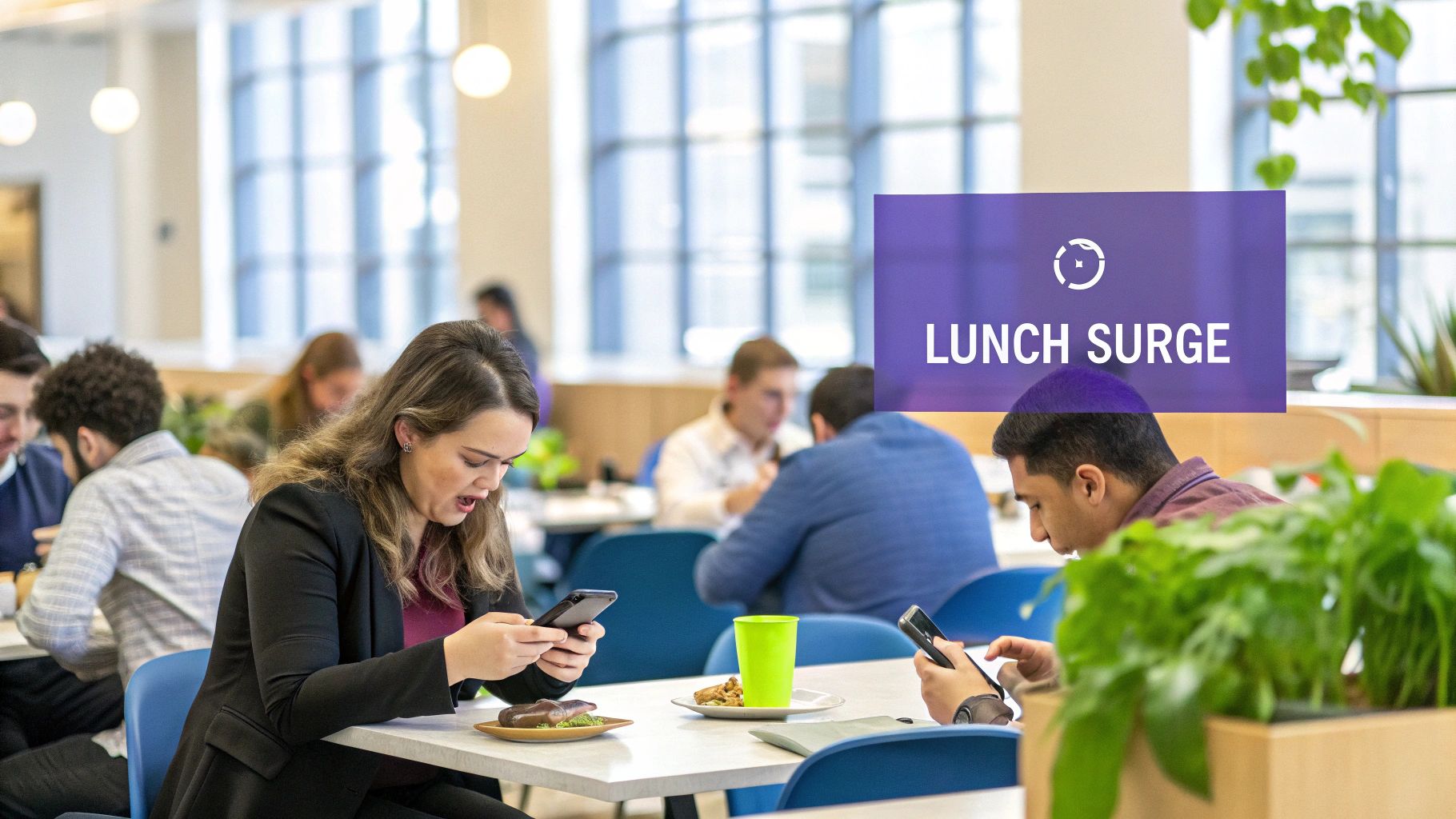1:00-3:00 PM: The Lunch Break Surge
