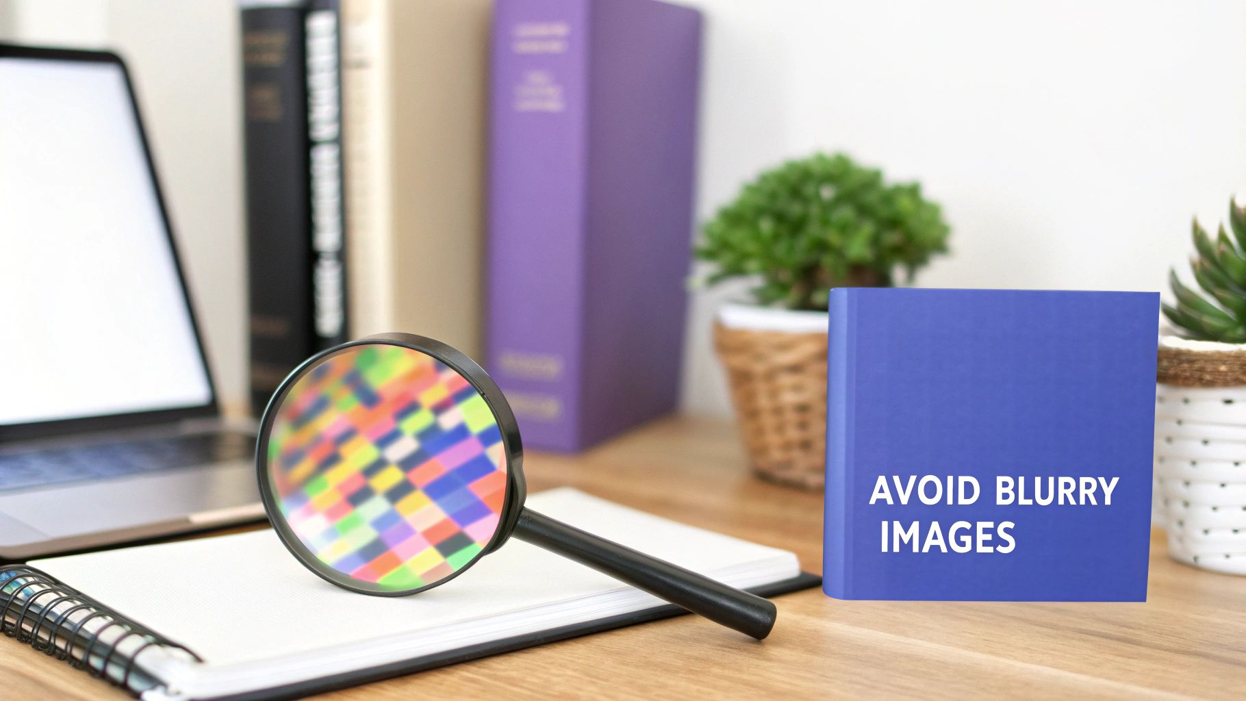 A person looking frustrated at a computer screen showing a blurry photo