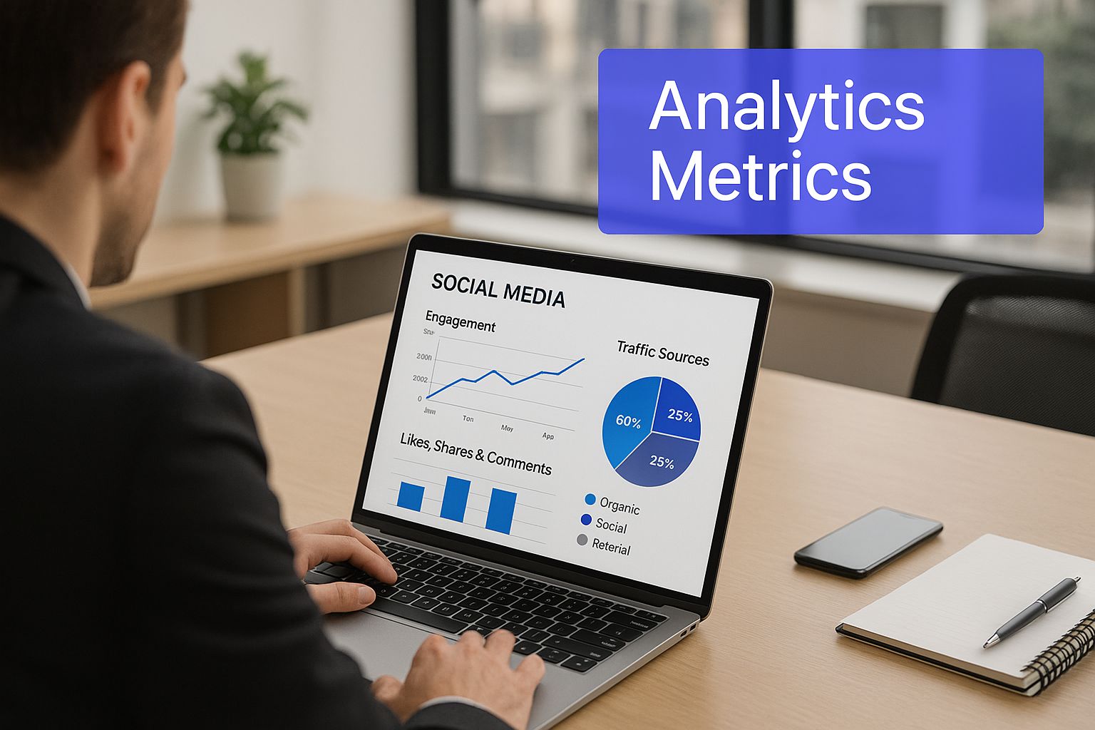Infographic about social media analytics report template