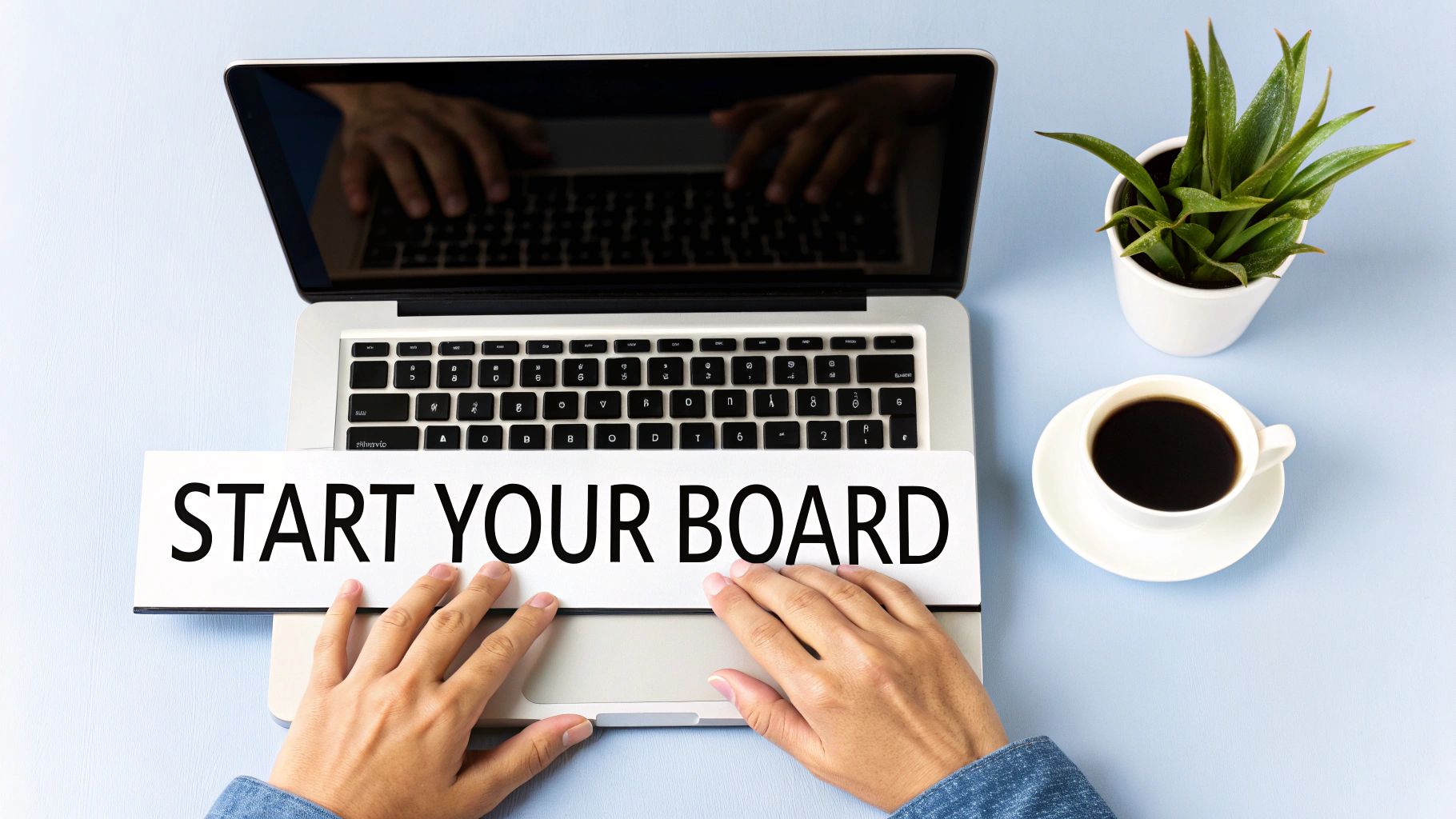 A Notion Kanban board being set up with columns like Not Started, In Progress, and Completed.