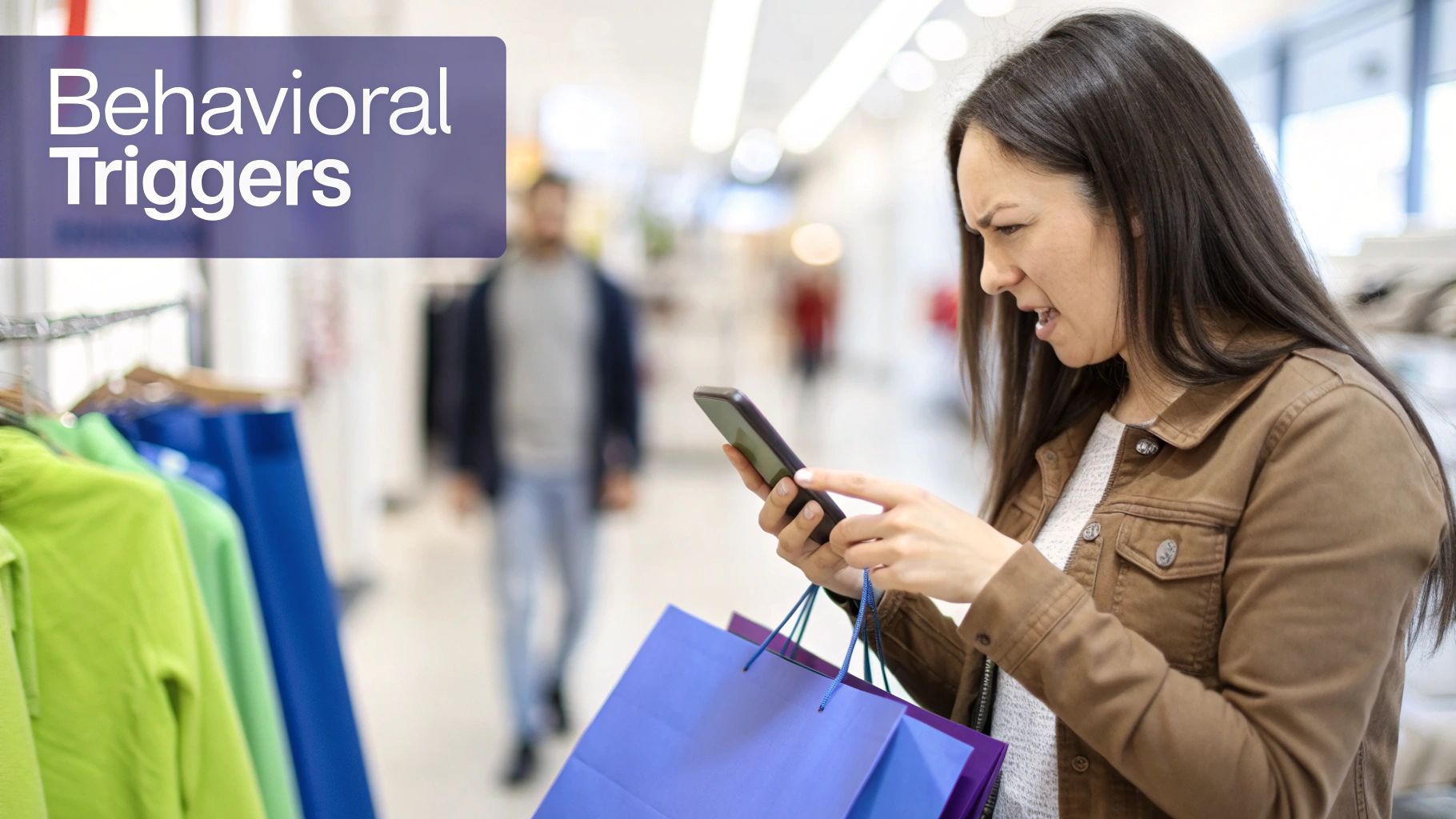 Diagram illustrating how behavioral triggers work in marketing automation