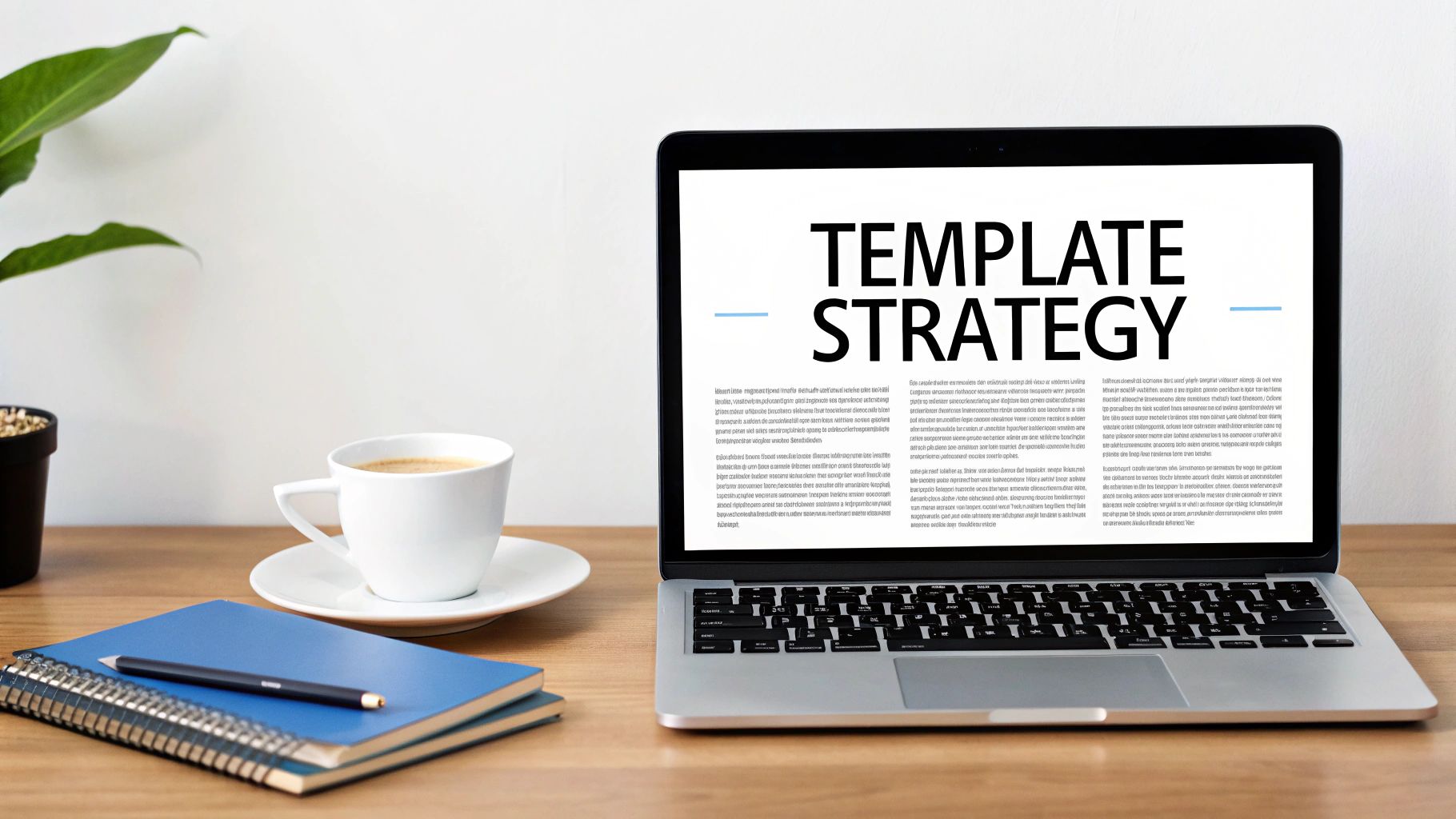 A person working on a laptop, focused on designing an email template layout with various UI elements and charts on the screen.