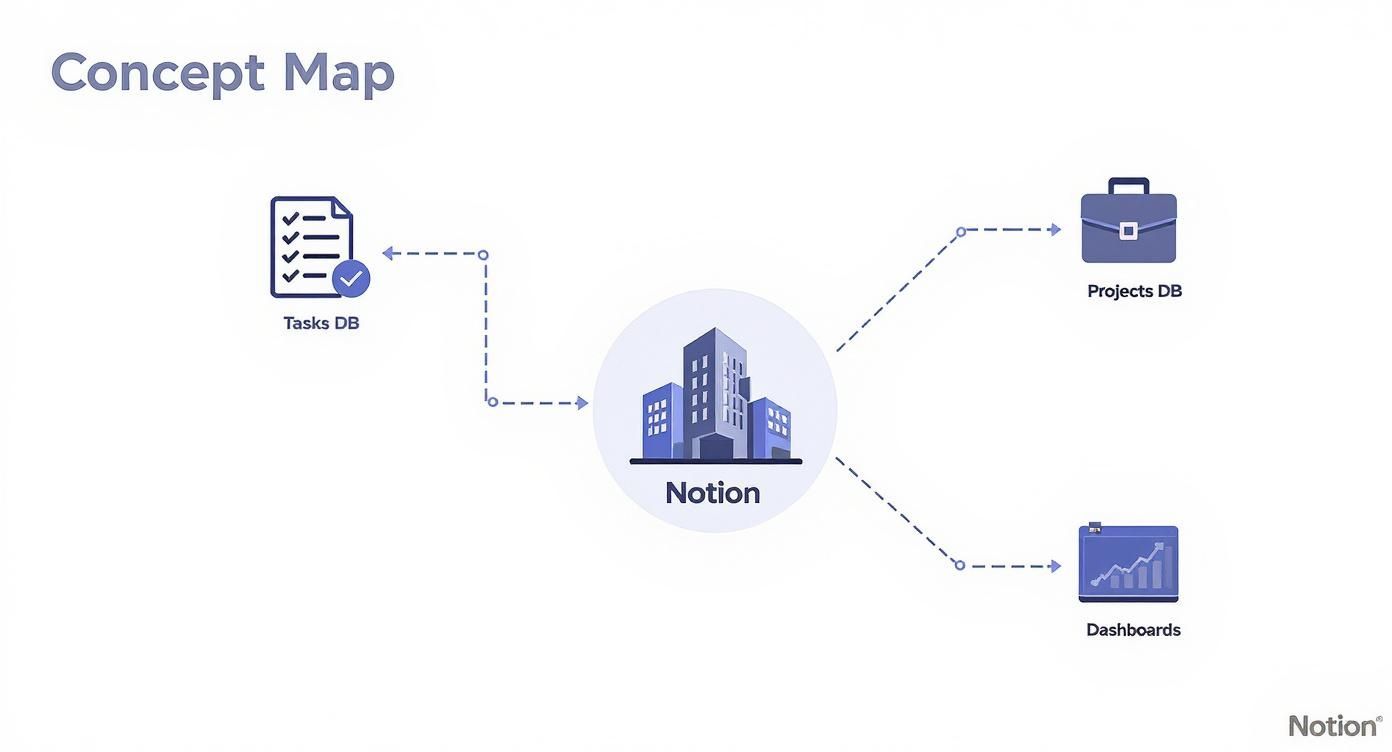 Infographic about notion project management template