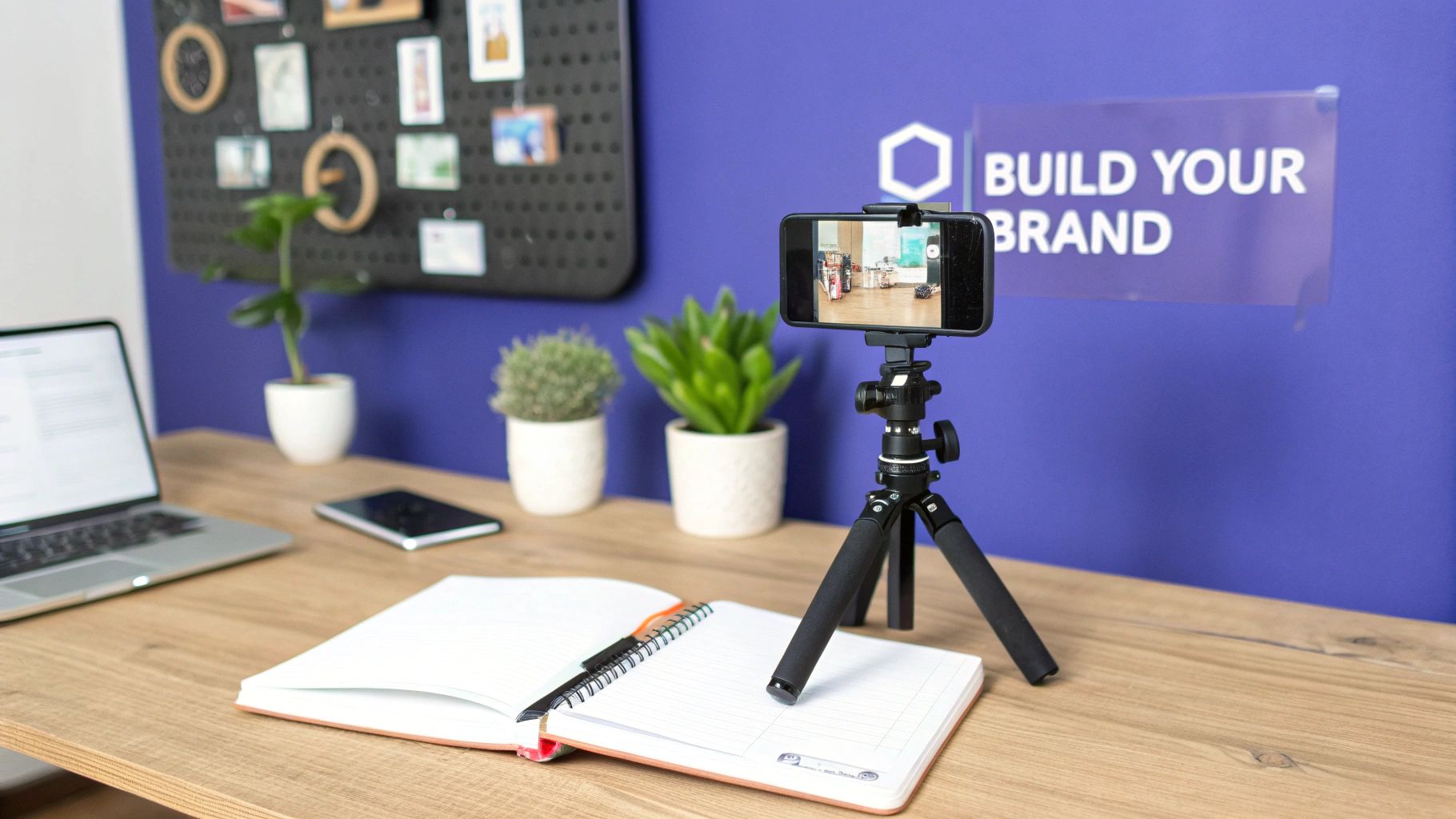 A person's hands holding a smartphone displaying an Instagram Reels analytics screen with charts and graphs.