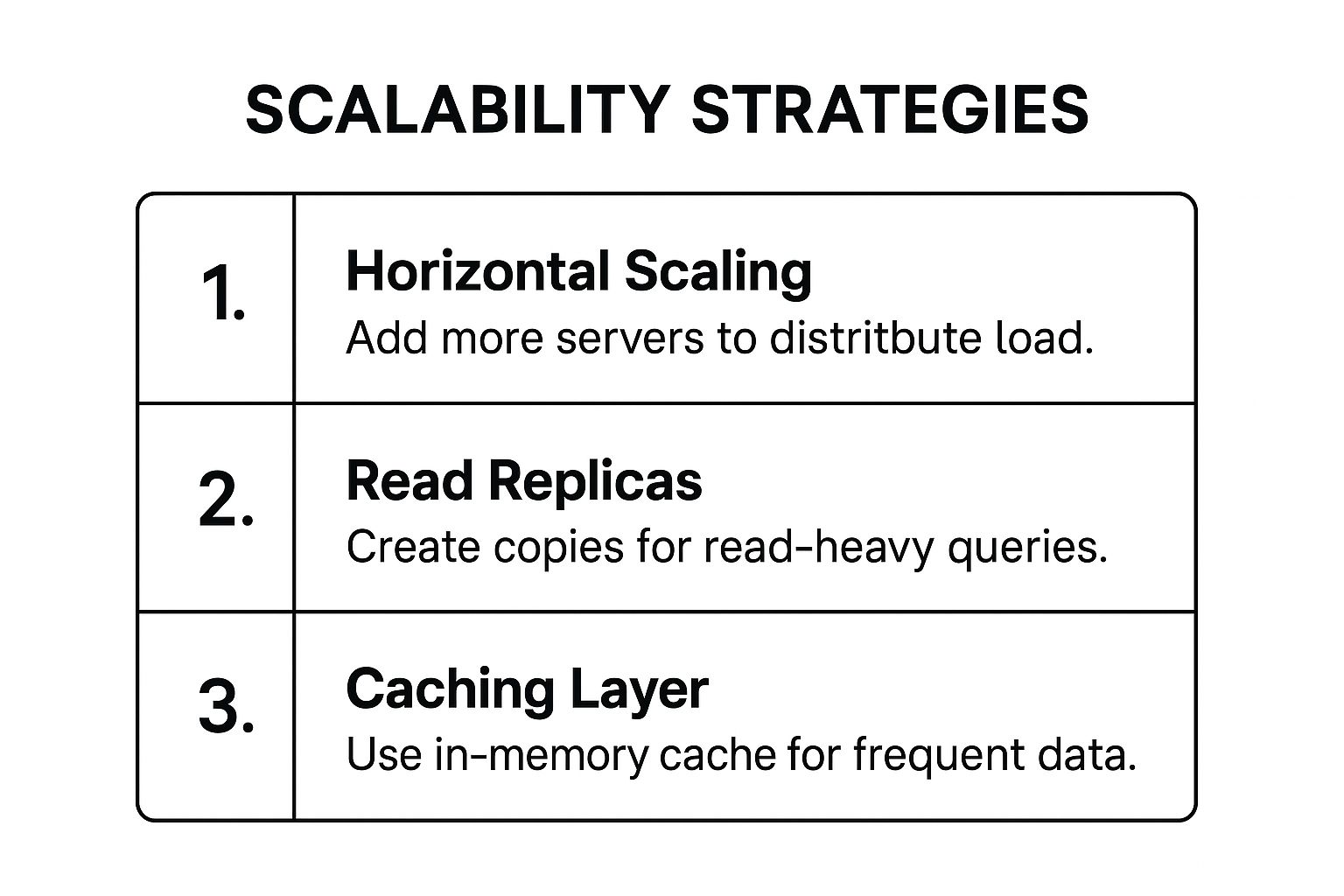 Infographic showing key data about Scalability Planning and Database Architecture