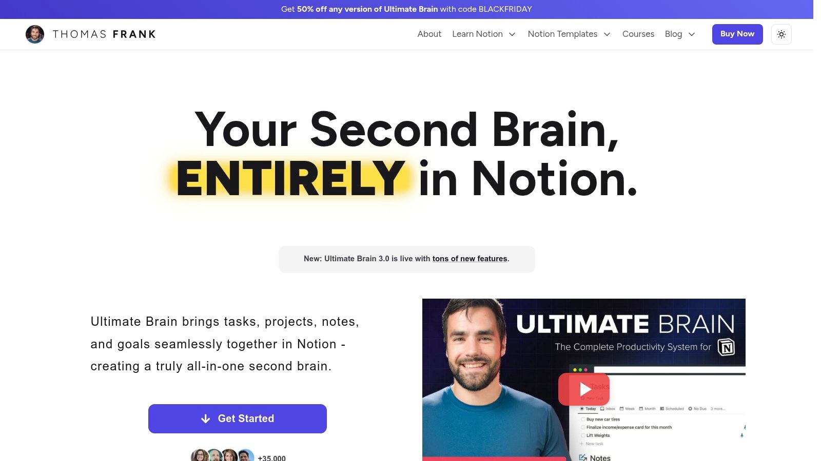 Thomas Frank (Ultimate Brain + free PM template)