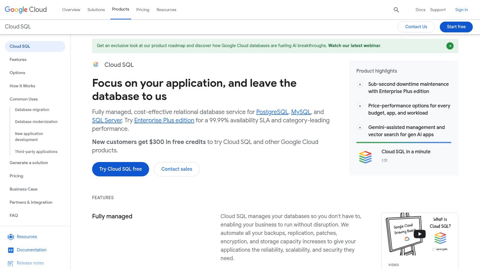 Google Cloud – Cloud SQL
