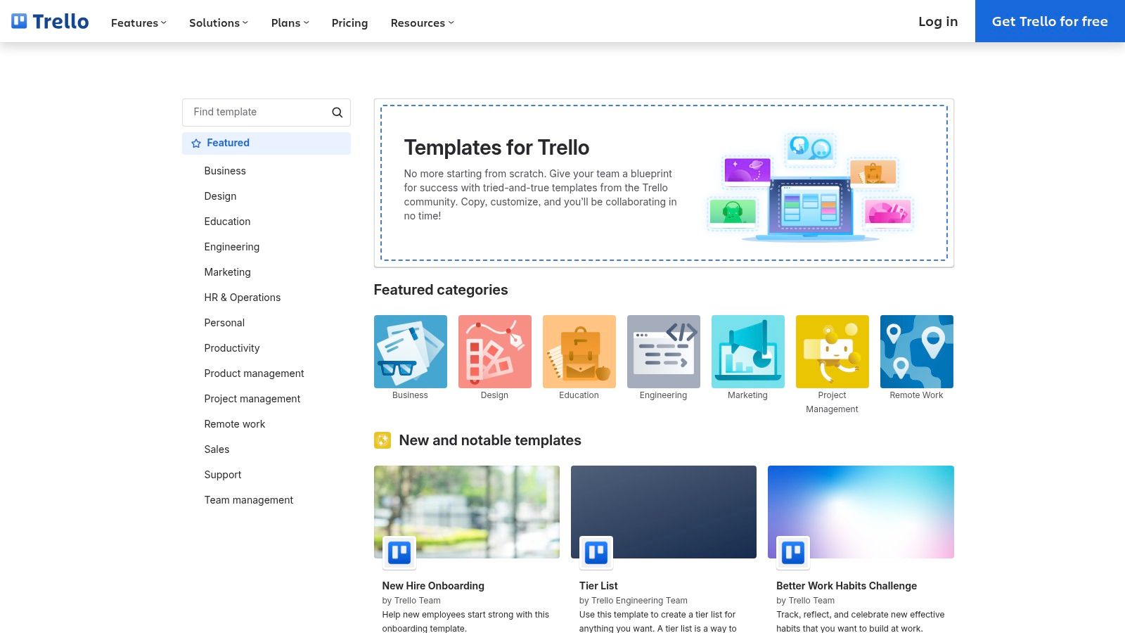 Trello Template Gallery