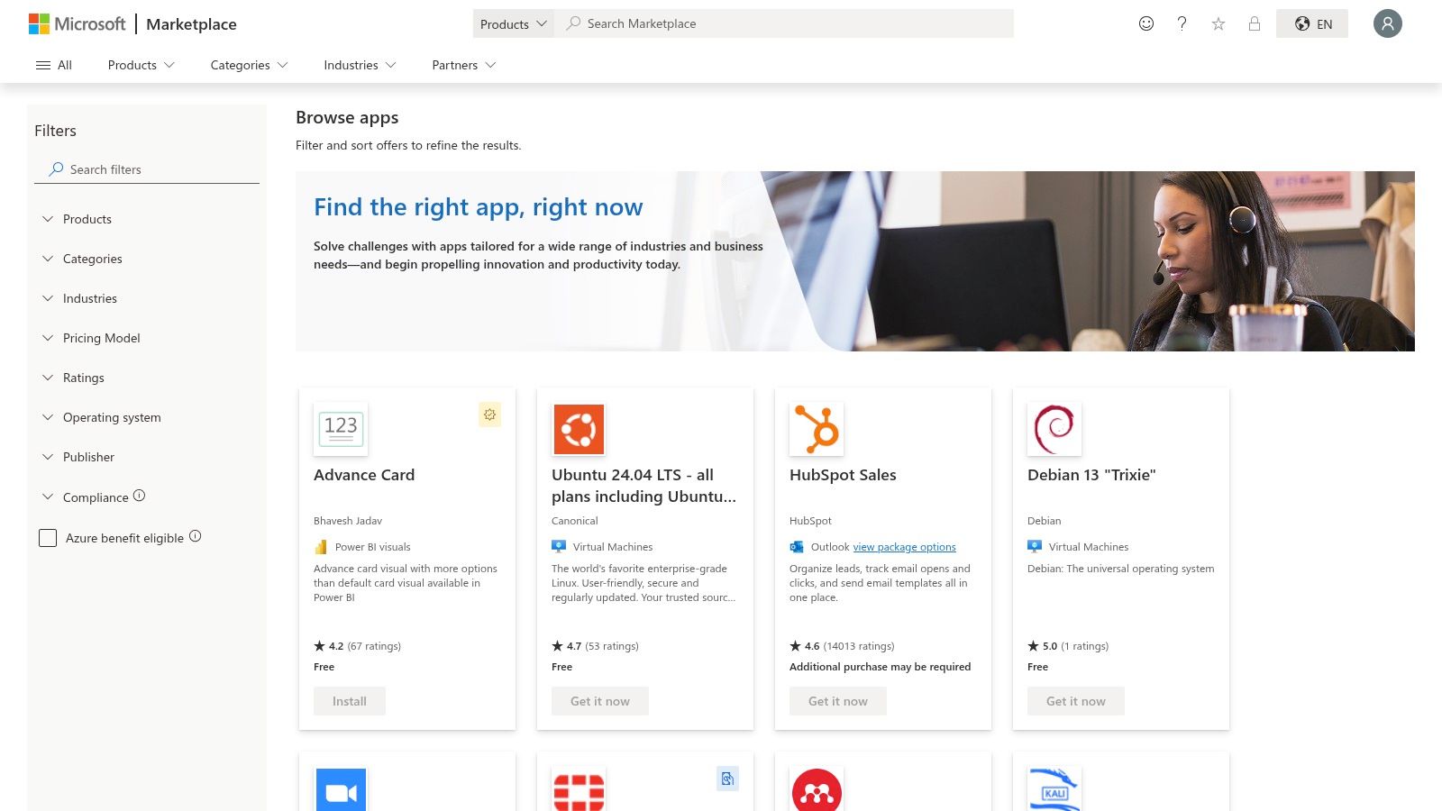 Microsoft Azure Marketplace — Databases