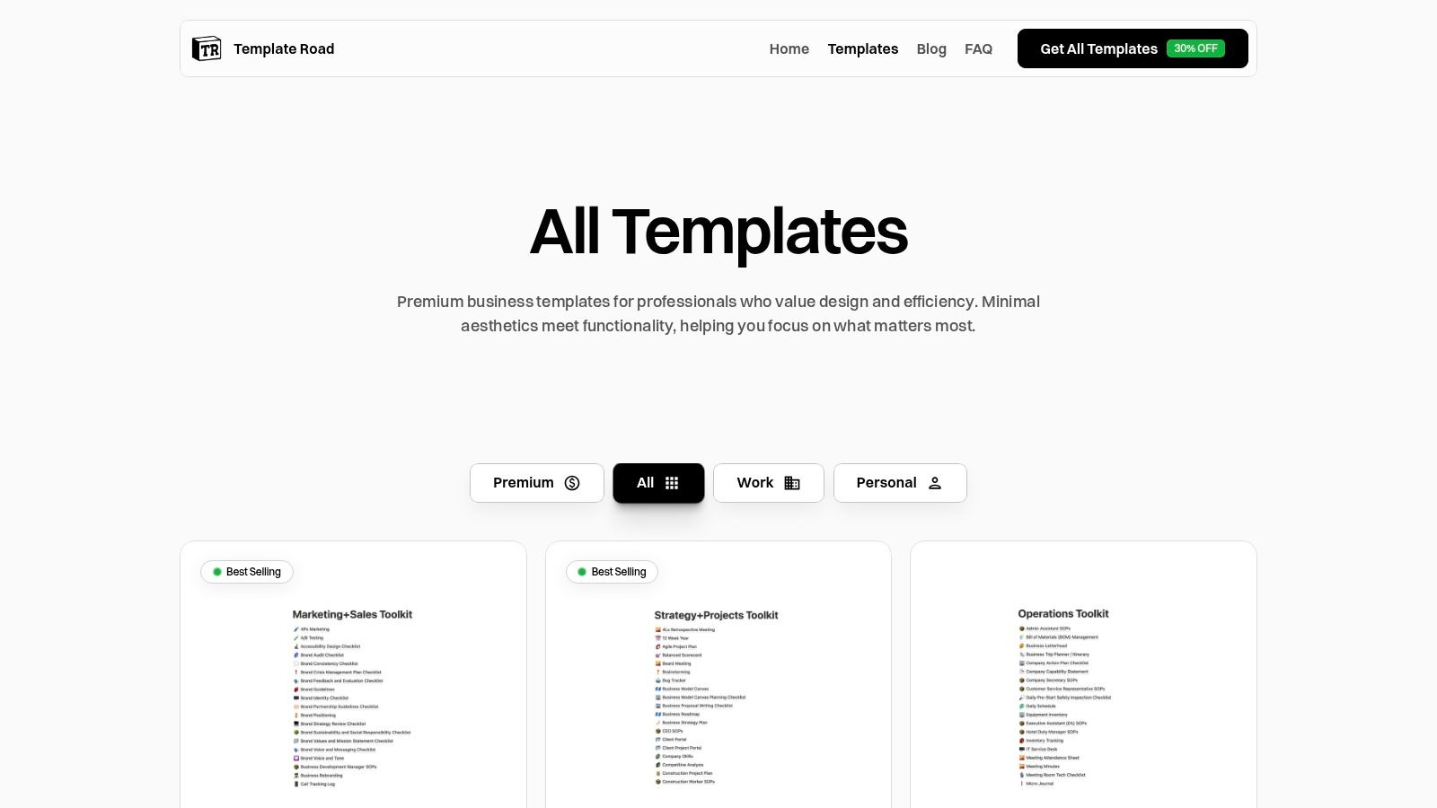 Template Road (TemplateRoad / Notionly)