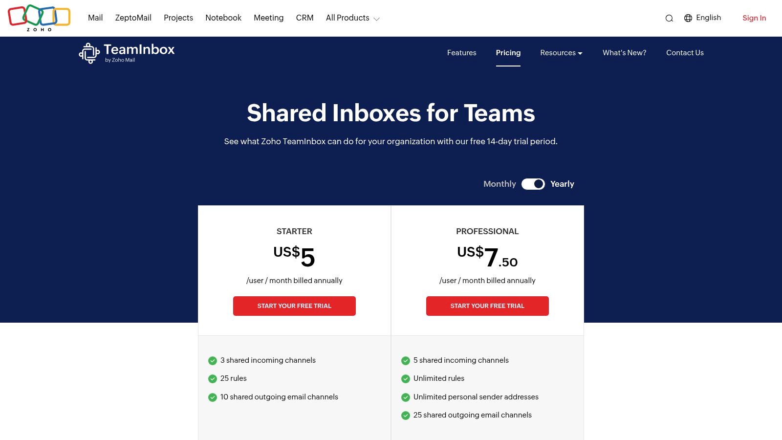 Zoho TeamInbox