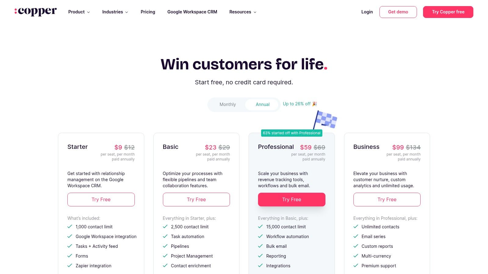 Copper CRM (for Google Workspace)