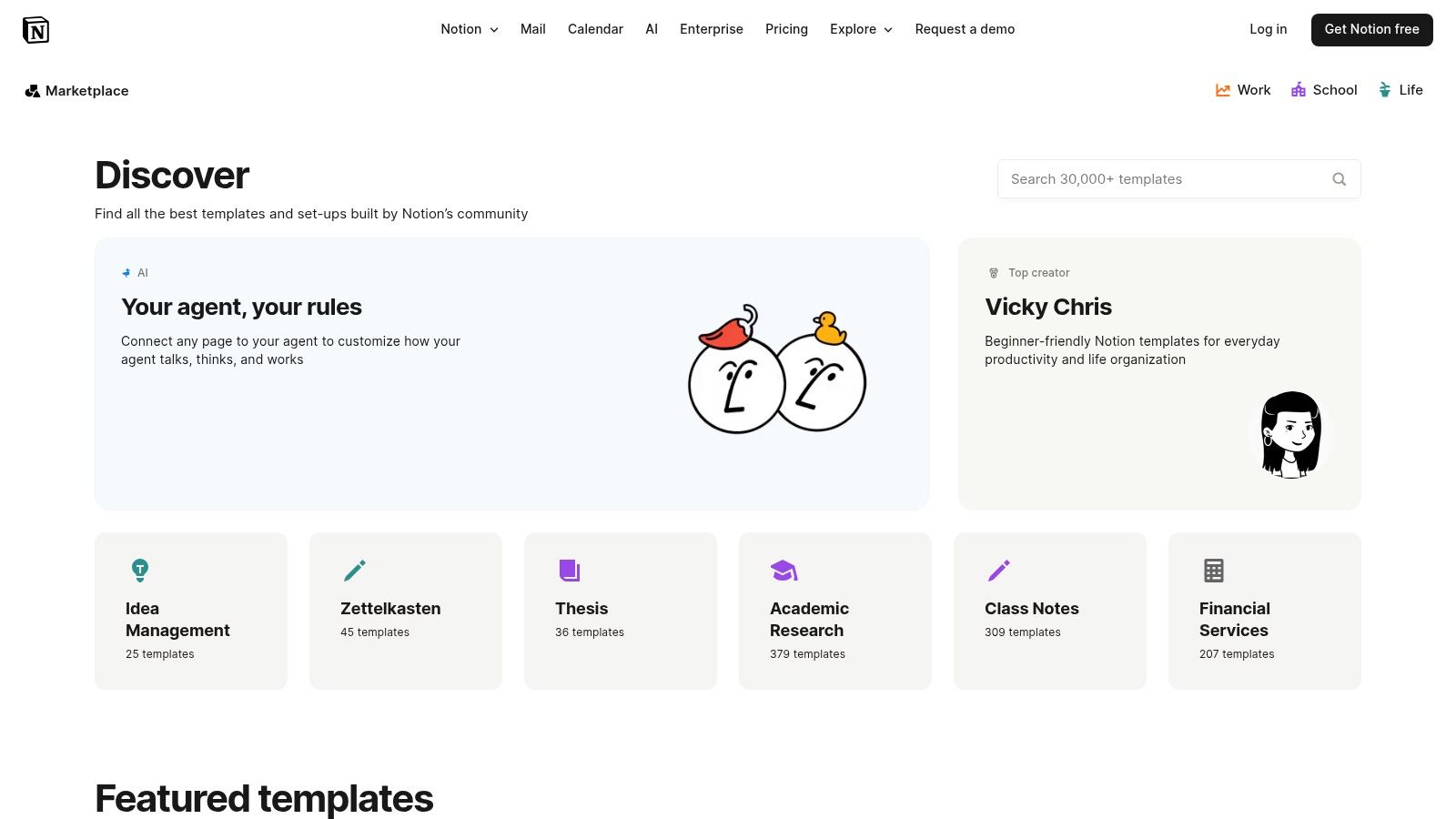 Notion Template Gallery