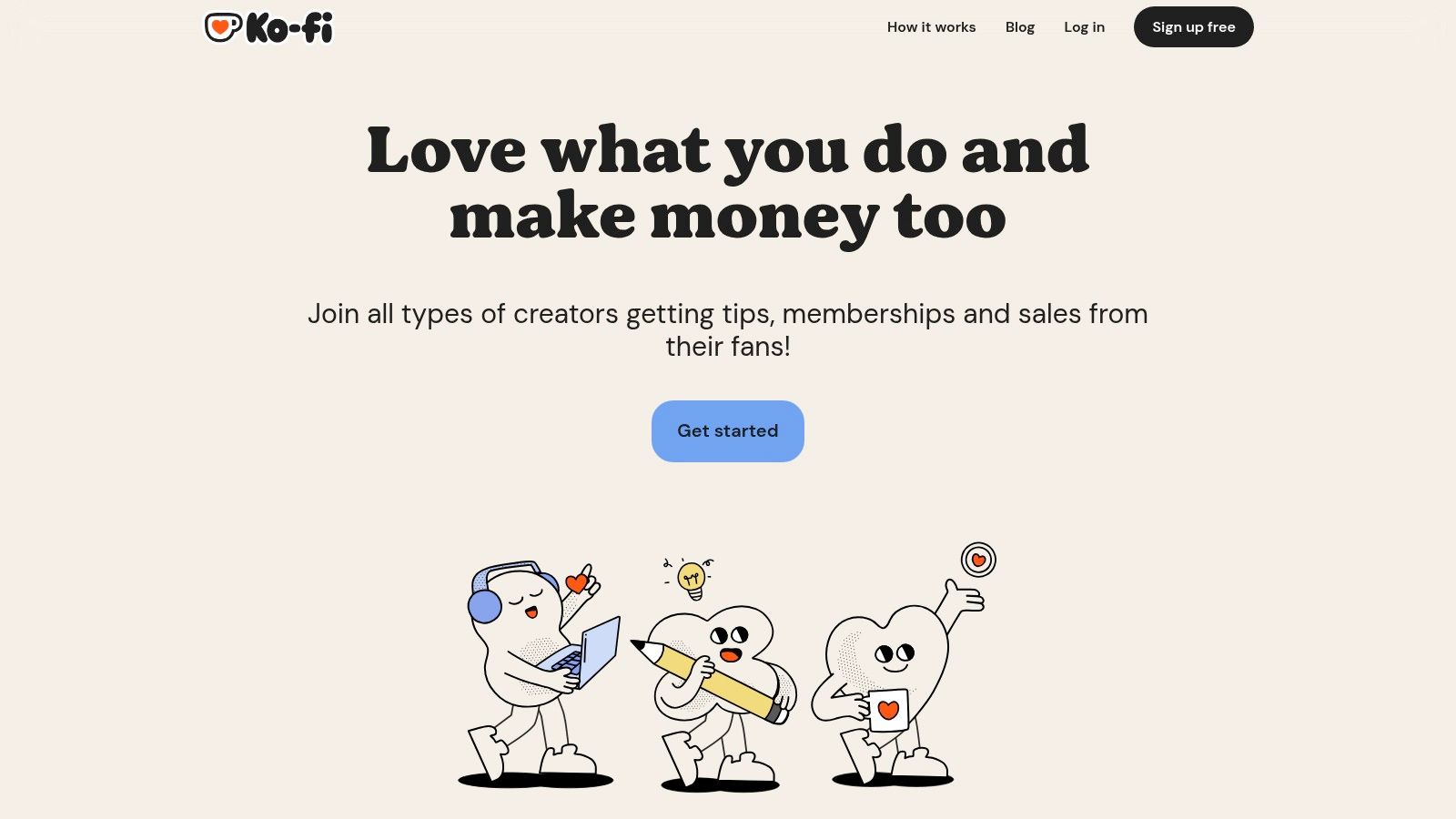 Ko‑fi Shops (Notion template creators)