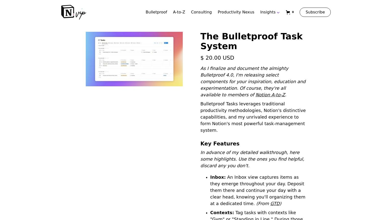 Notion VIP - Bulletproof Task System