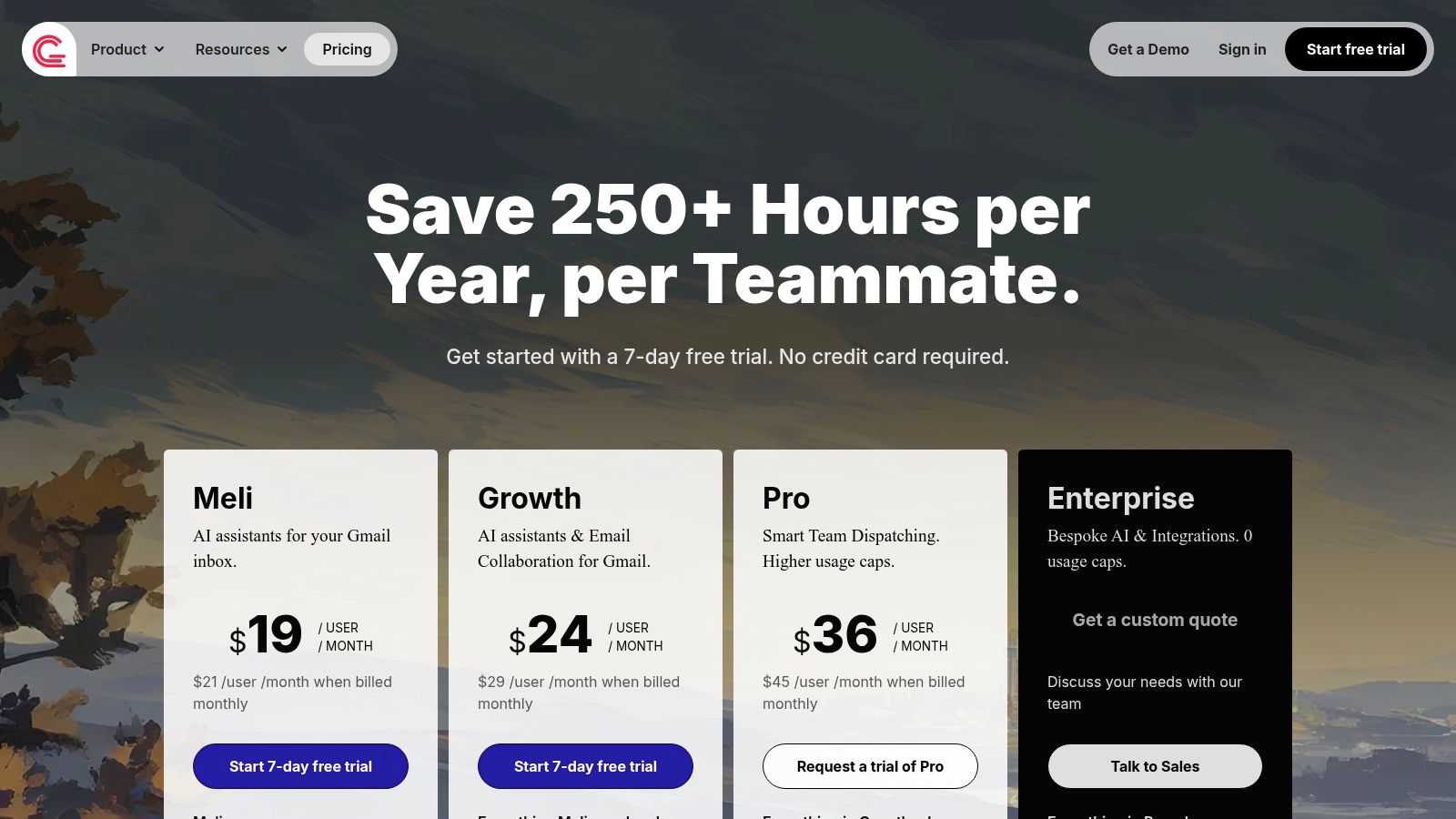 Gmelius Pricing Plans