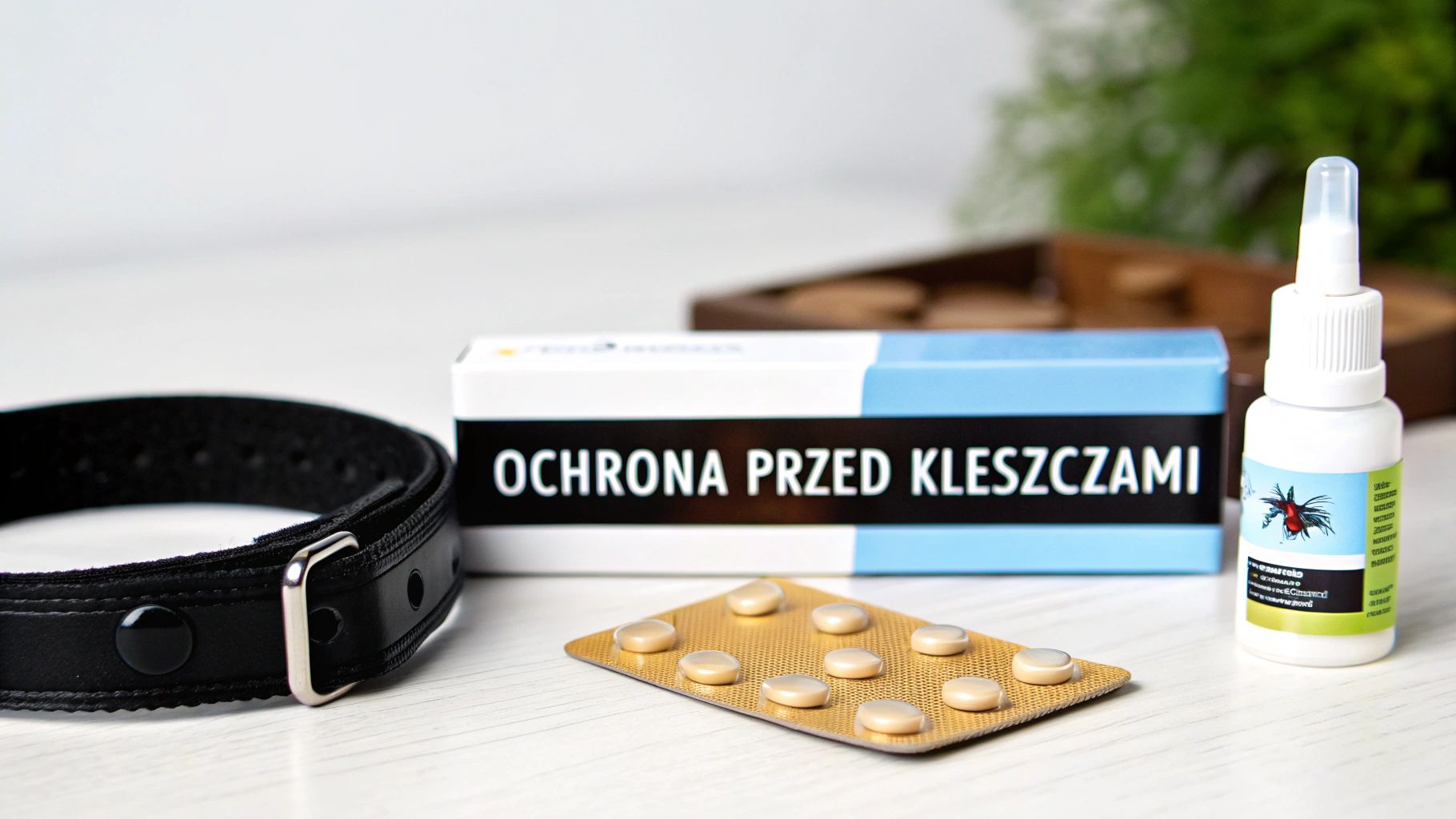 Szczęśliwy pies biegający po łące, symbolizujący skuteczną ochronę przed kleszczami.