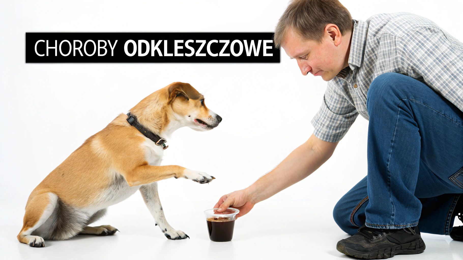 Chory pies leżący na kanapie, symbolizujący objawy chorób odkleszczowych.