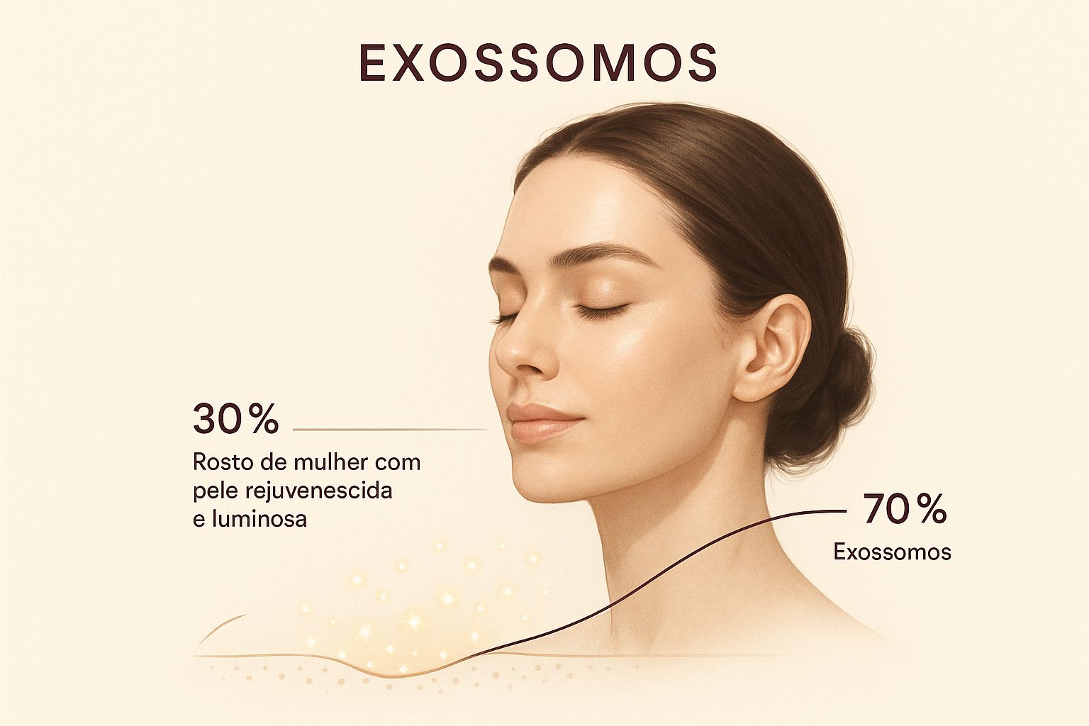 Infographic about exossomos em skincare