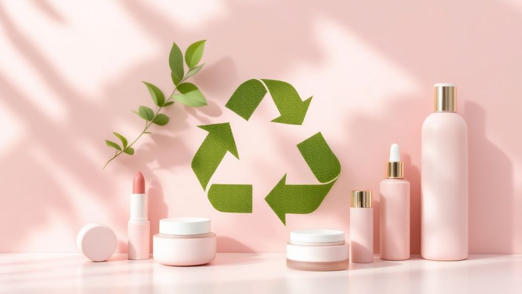 Imagem representando a economia circular na indústria da beleza