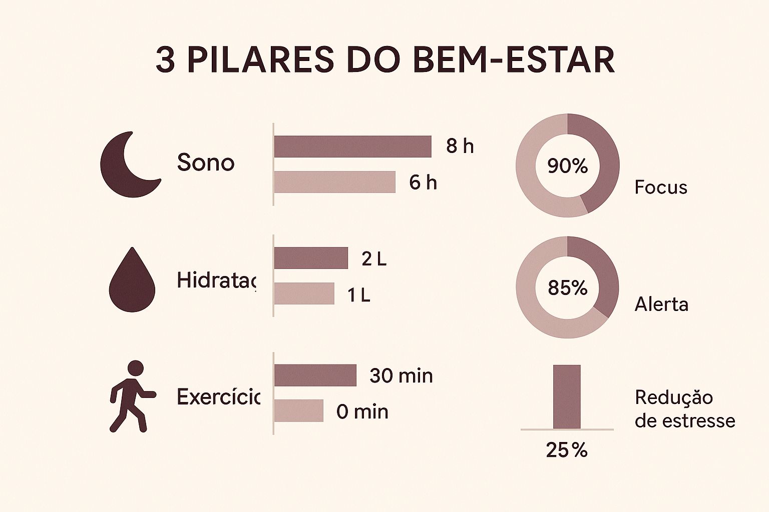 Infographic about bem-estar e performance