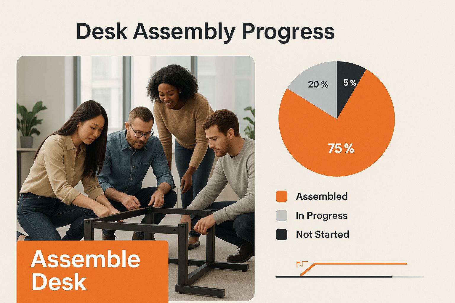 Infographic about office furniture installation