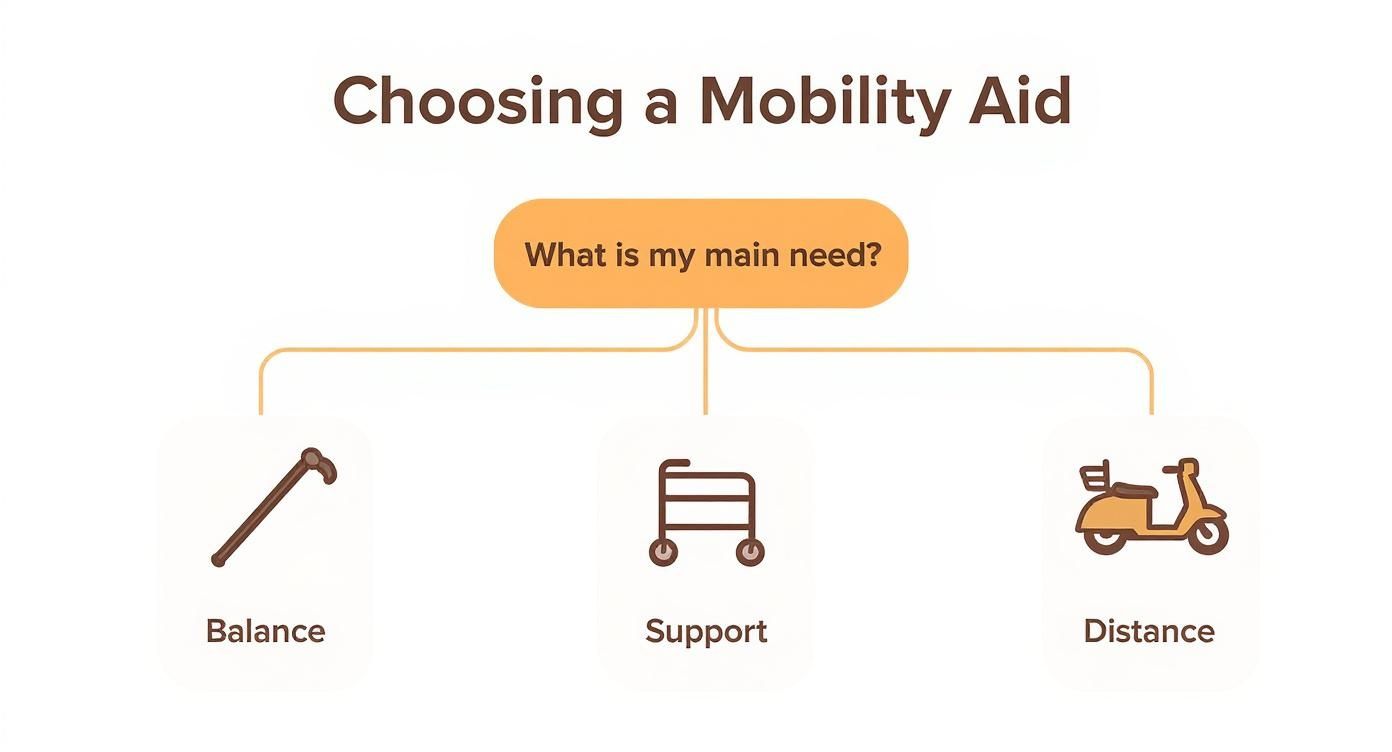 Infographic about mobility aids for seniors
