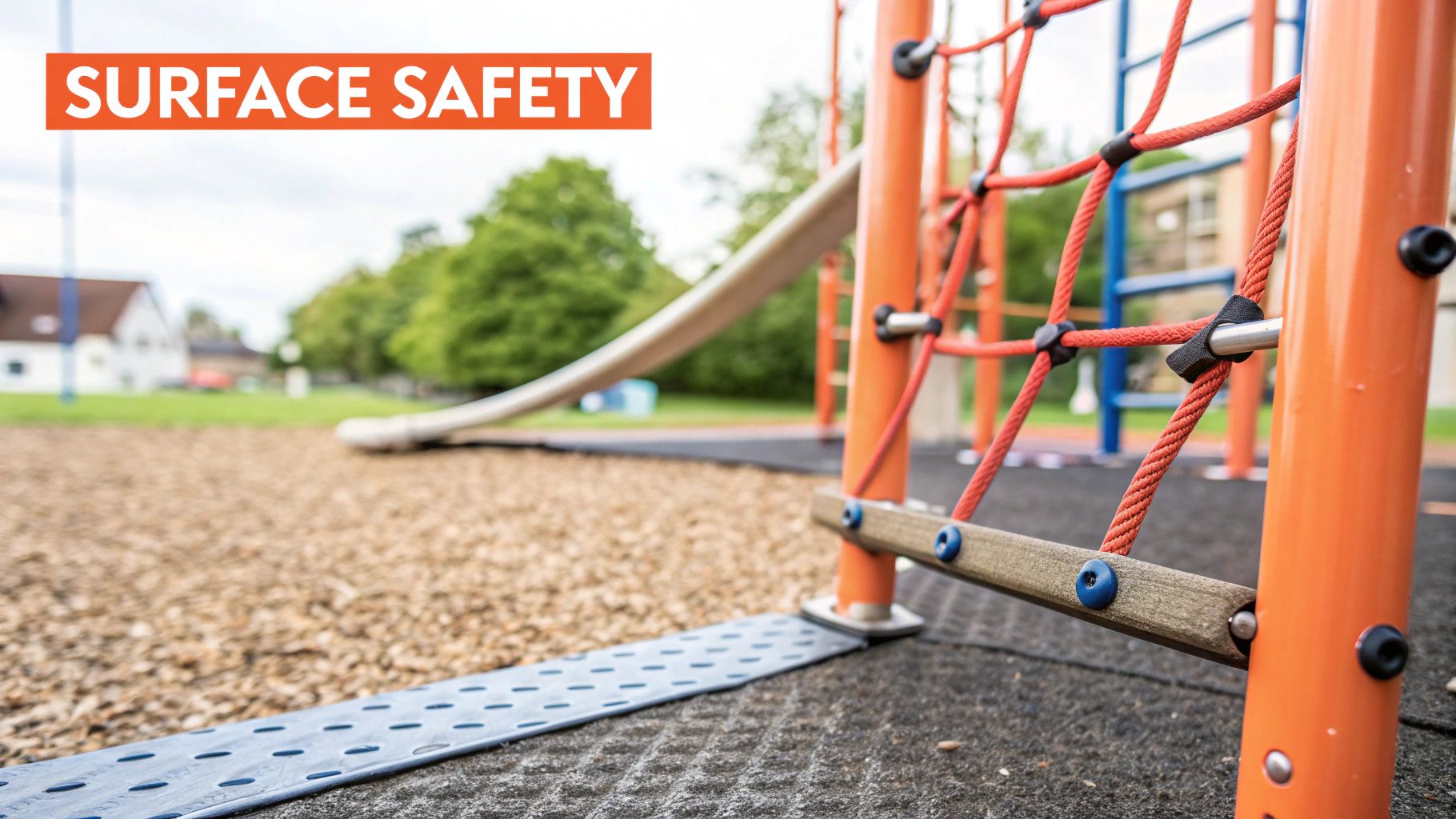 Image of playground equipment with safety features
