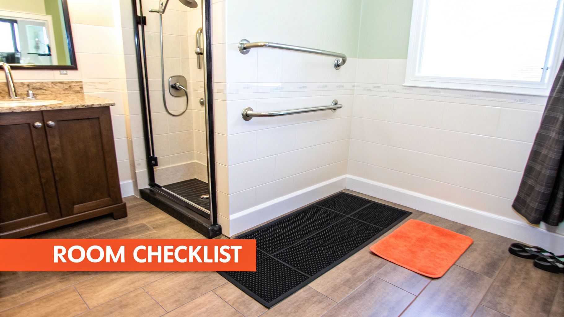 An accessible kitchen with lower countertops, pull-out shelves, and good under-cabinet lighting, designed for aging in place.