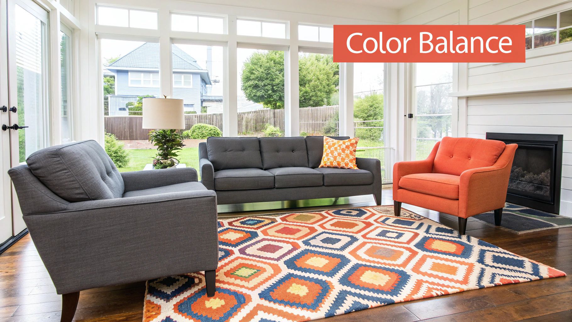 The 60-30-10 Color Rule with Strategic Furniture Placement