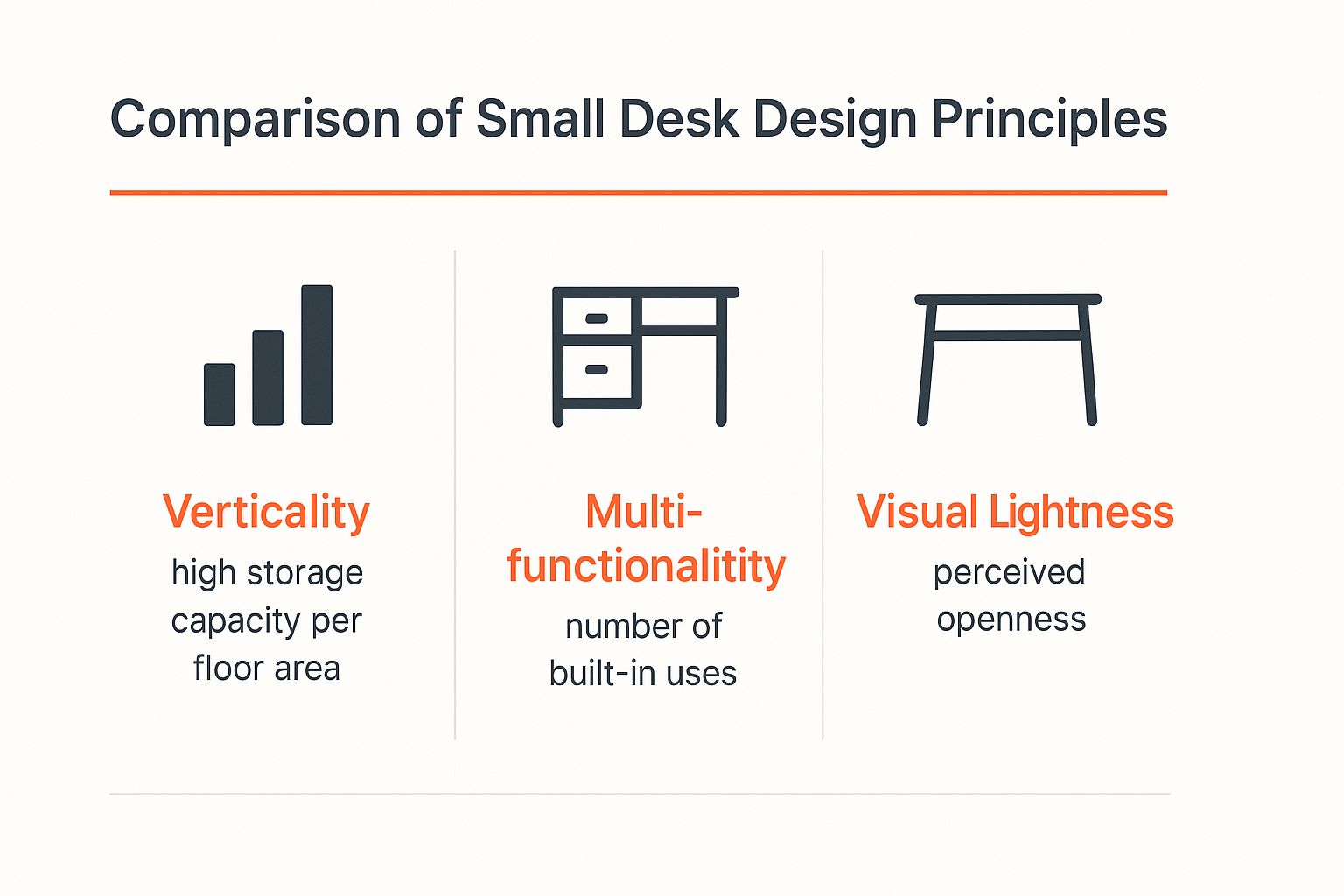 Infographic about best desks for small spaces